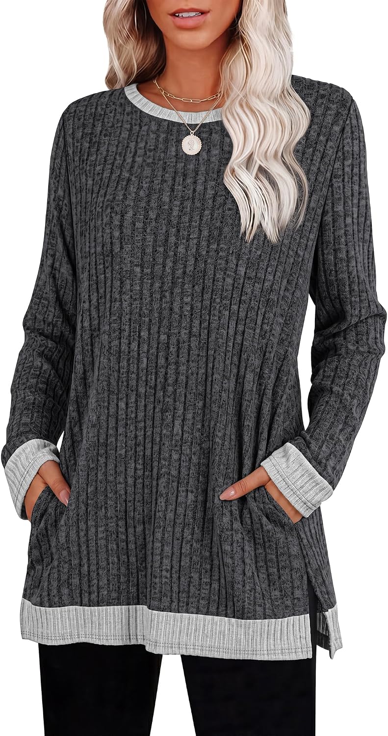 Sampeel women's long sleeve tunic sweater, catalog photo 3 of 12