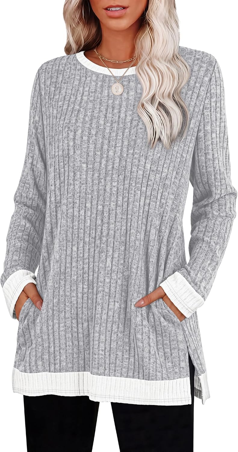 Sampeel women's long sleeve tunic sweater, catalog photo 7 of 12