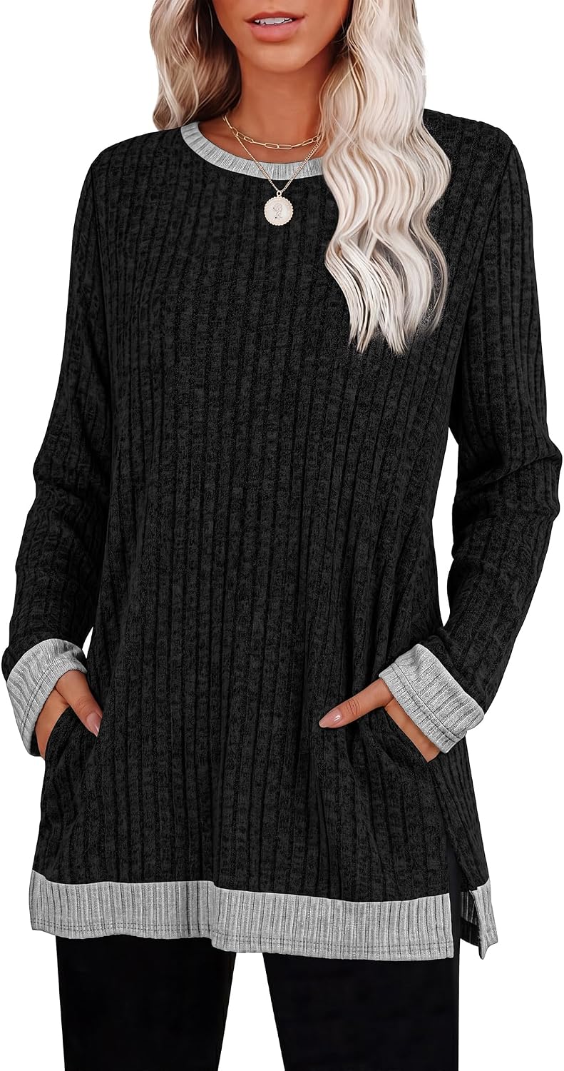 Sampeel women's long sleeve tunic sweater, catalog photo 6 of 12
