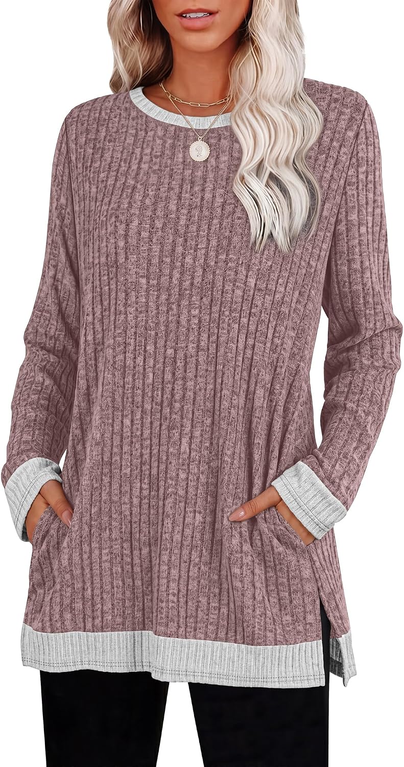 Sampeel women's long sleeve tunic sweater, catalog photo 2 of 12