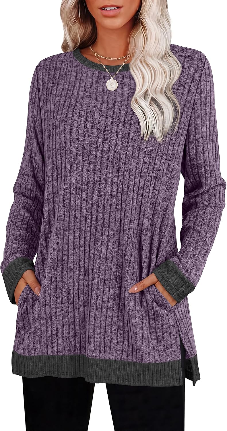 Sampeel women's long sleeve tunic sweater, catalog photo 8 of 12