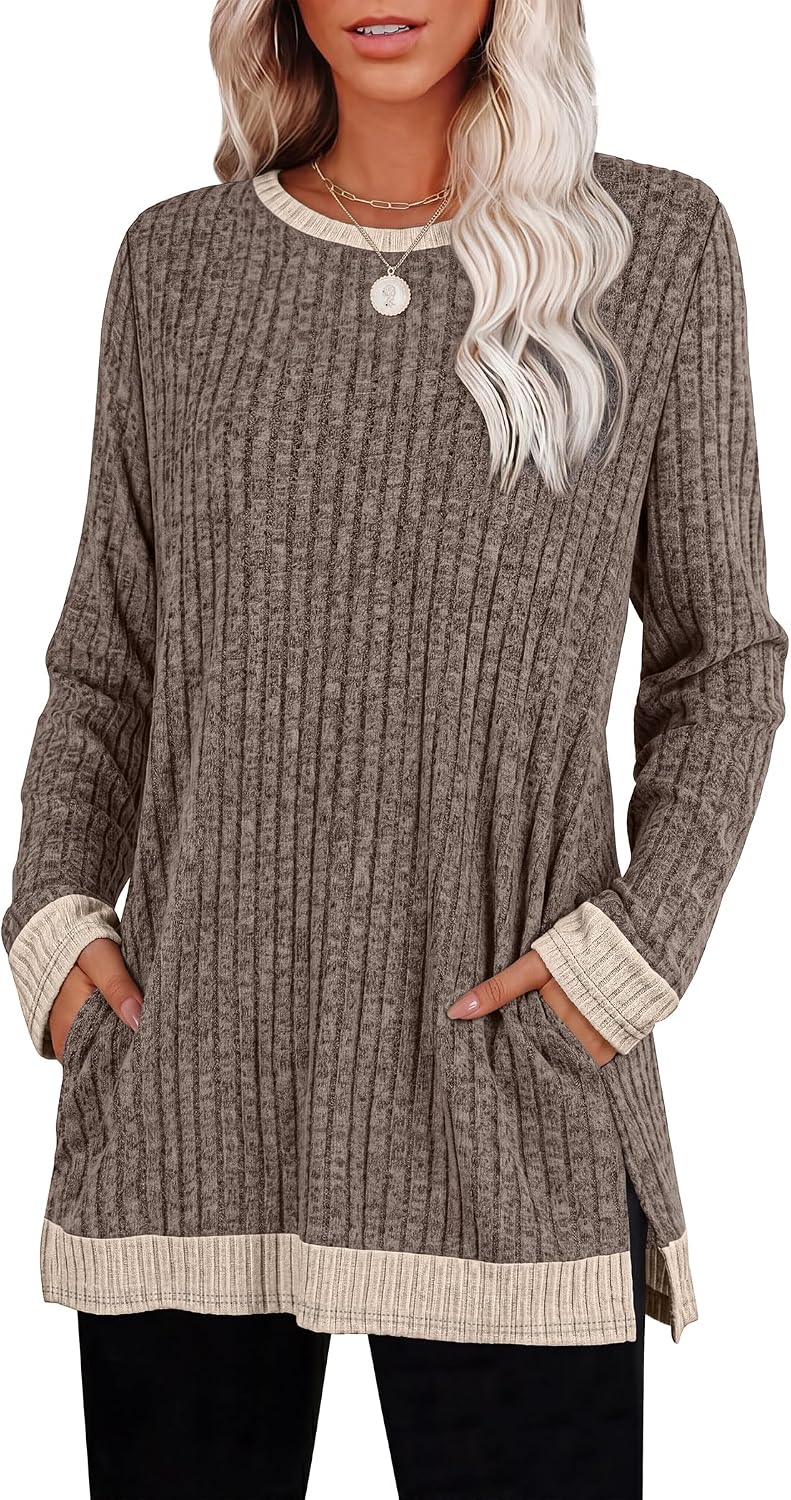 Sampeel women's long sleeve tunic sweater, catalog photo 1 of 12